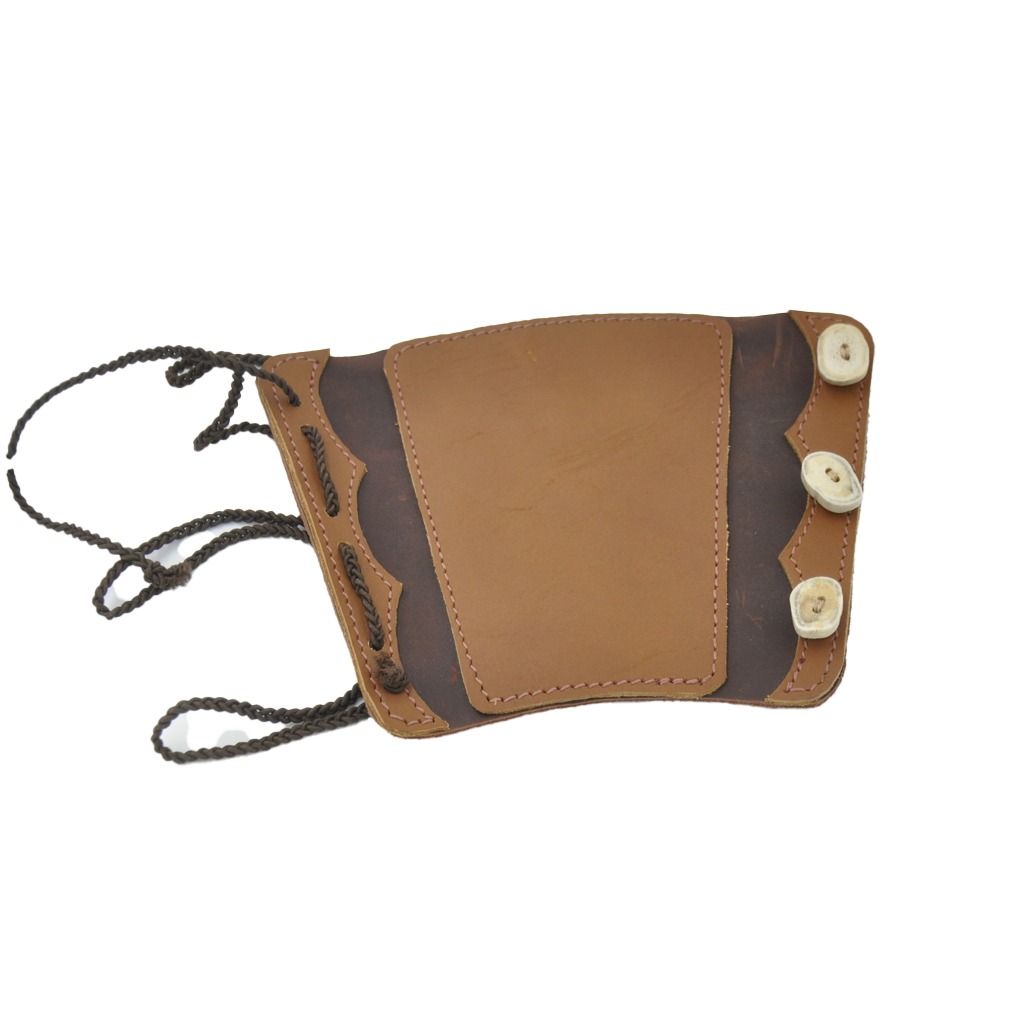 Leather Armguard with Antler Buttons