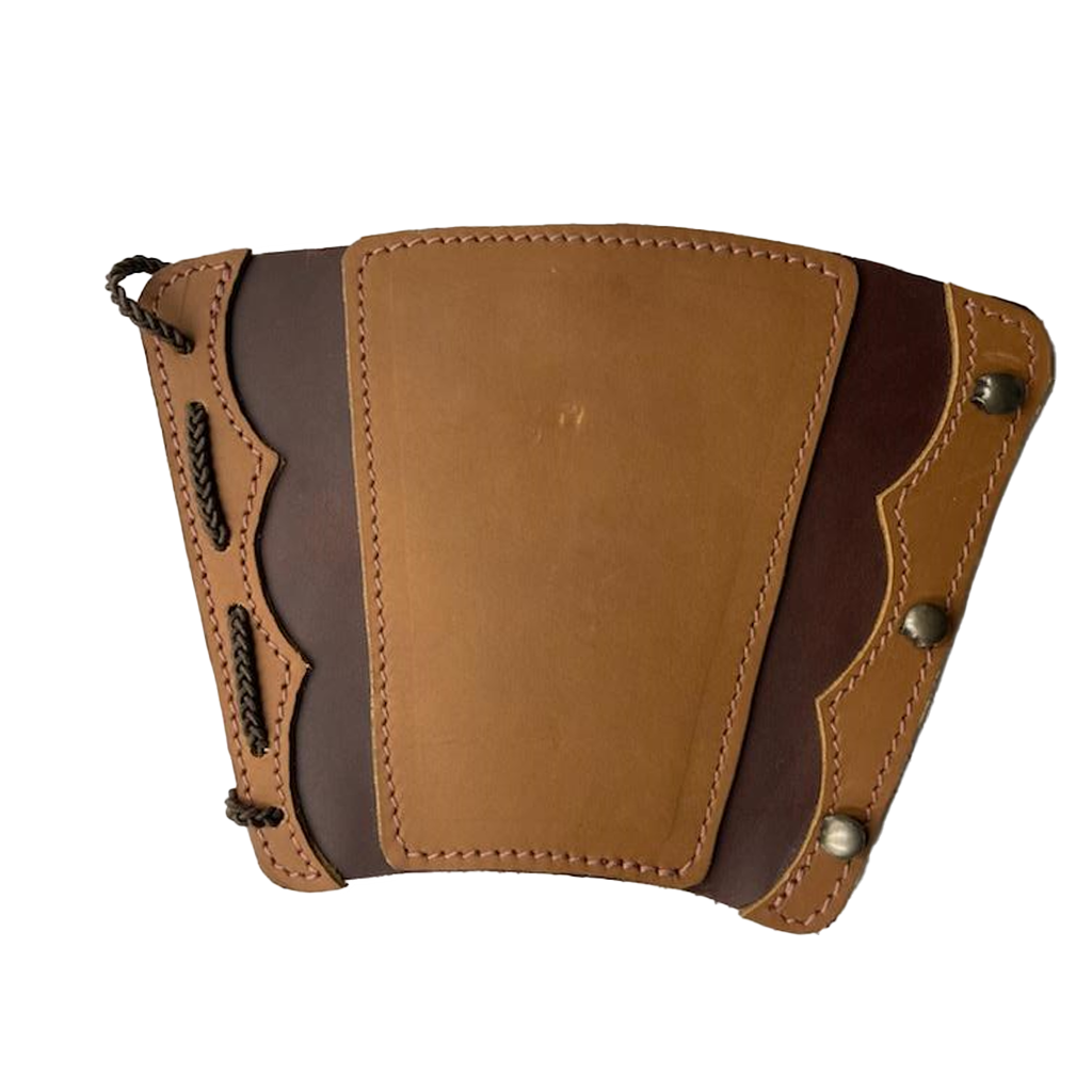 Leather Arm Guard with brass hooks